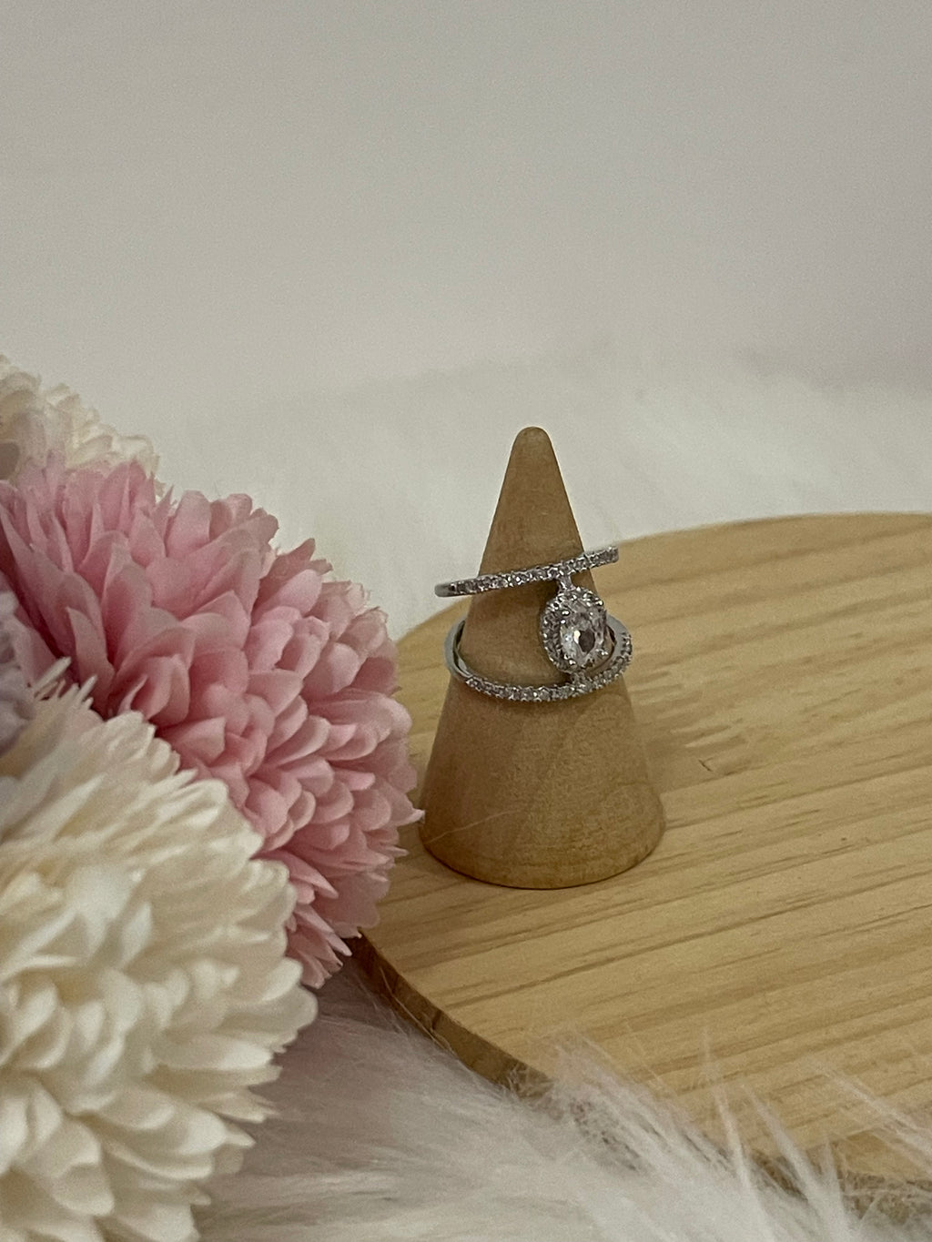 Anello Infinity Halo in Acciaio Inossidabile – Design Doppio Binario Regolabile