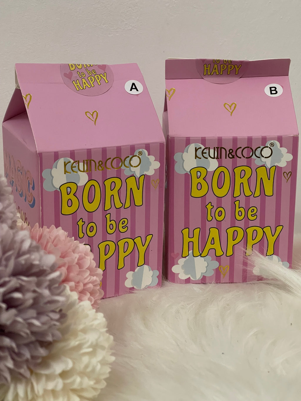 Set 4 Lip Gloss Kevin & Coco "Born to be Happy" - Effetto Velluto e Lunga Durata - Disponibile in 2 Varianti