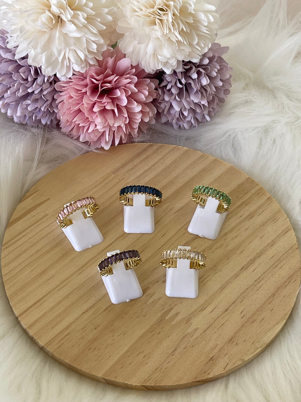 Anello Belle Époque Regolabili in Acciaio con Zirconi Colorati – Eleganza per Ogni Occasione