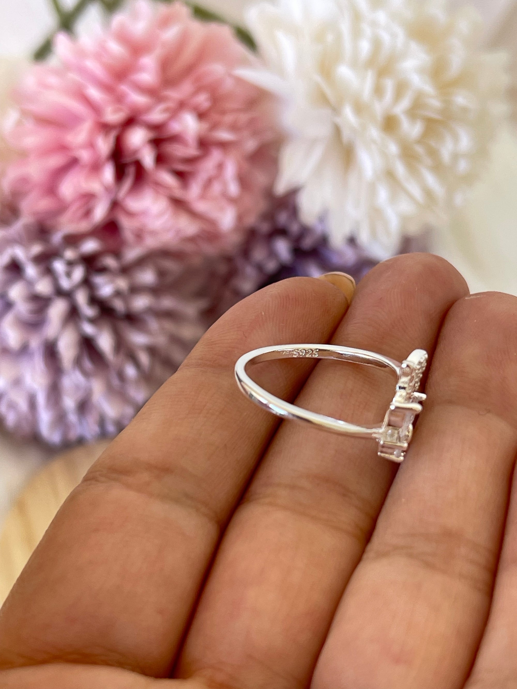 Anello Farfalla in Argento Sterling 925 con Zirconi