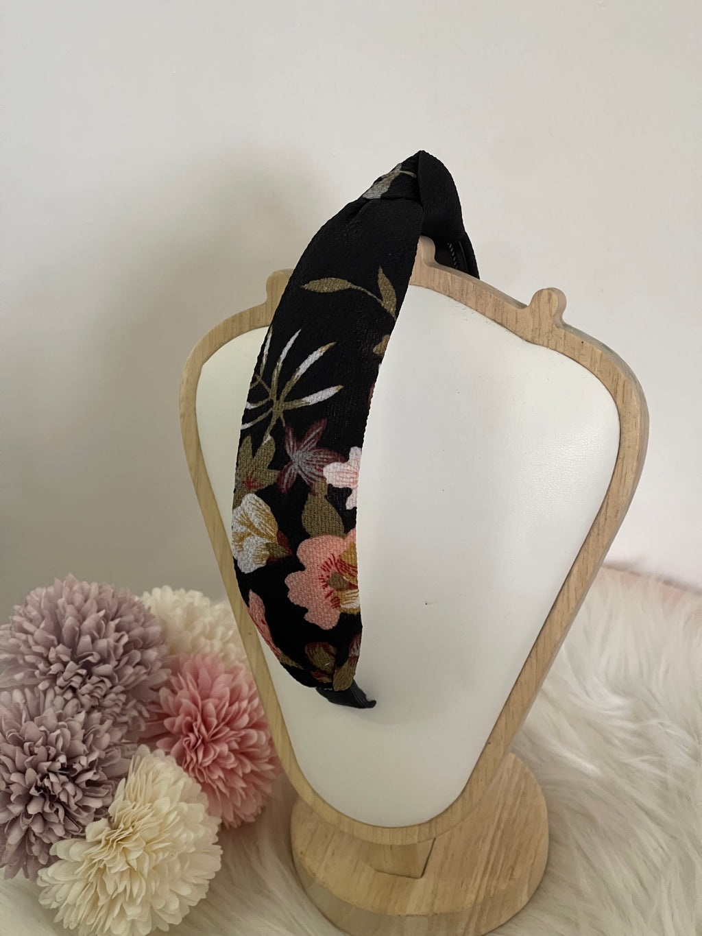 Cerchietto Flora Capelli Turbante a Fiori | Cerchietto Bombato con Nodo Stile Boho Chic - 4 Colori