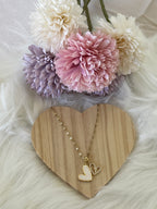 Collana Dafne Cuori Elegante in Acciaio Inossidabile Dorato Regolabile - Regalo Perfetto