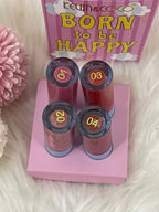 Set 4 Lip Gloss Kevin & Coco "Born to be Happy" - Effetto Velluto e Lunga Durata - Disponibile in 2 Varianti