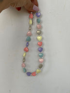 Collana Amélie in Cuori Pastello Glossy e Acciaio Inossidabile - Handemade