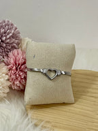 Bracciale Corazón Radiante in Acciaio Inossidabile – Maglia Snake Piatta Oro e Argento