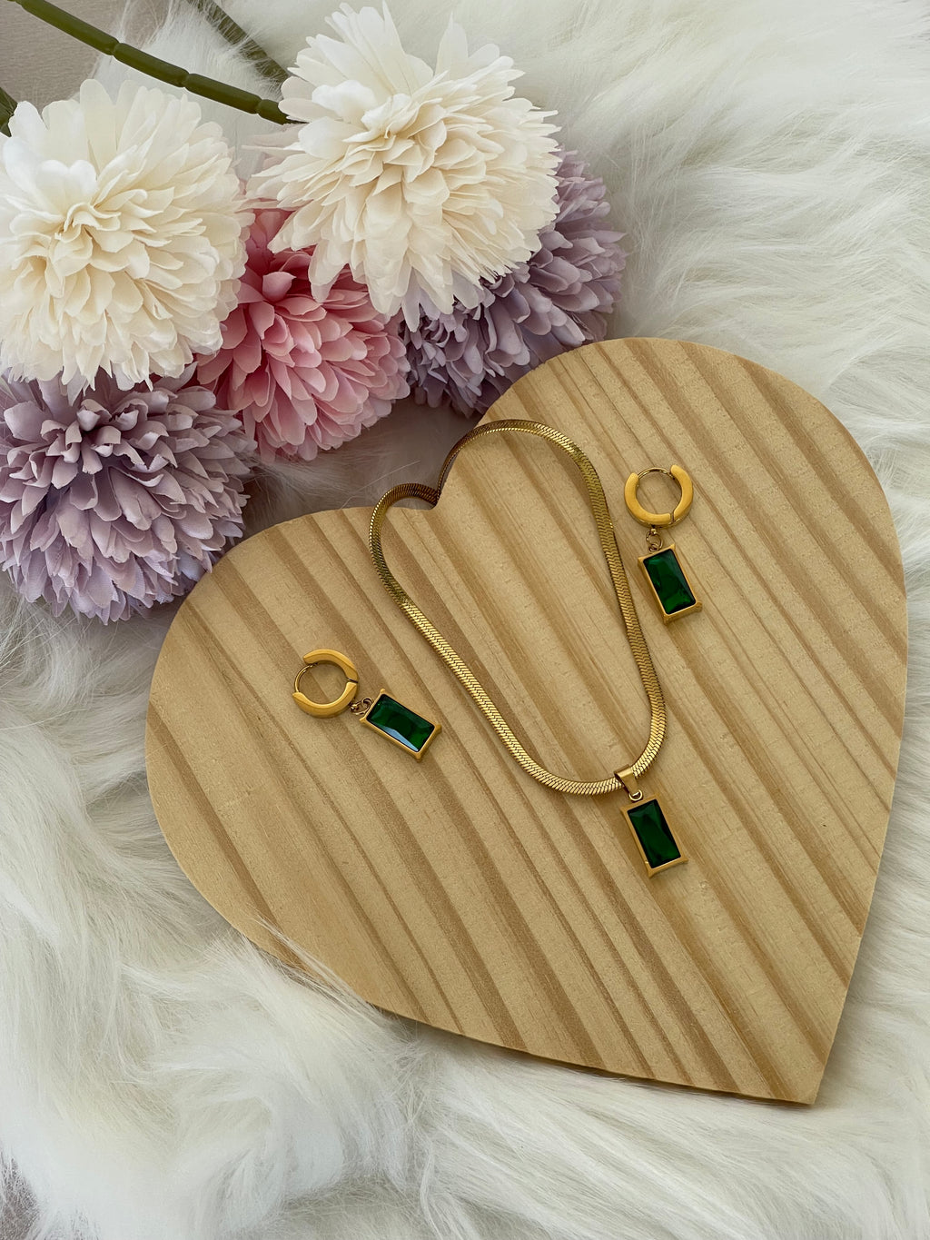 Collana e Orecchini Minimal Chic - Set di Gioielli in Acciaio Inossidabile