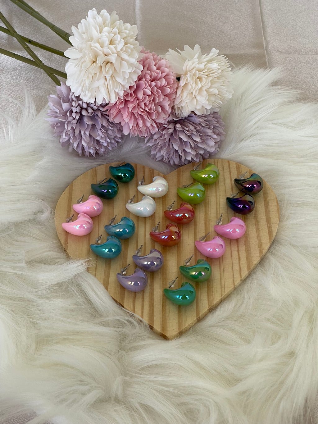 Orecchini Goccia Effetto Specchio – Colori Mix