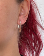 Orecchini Zoe a Cerchio in Argento 925 - Eleganza Senza Tempo