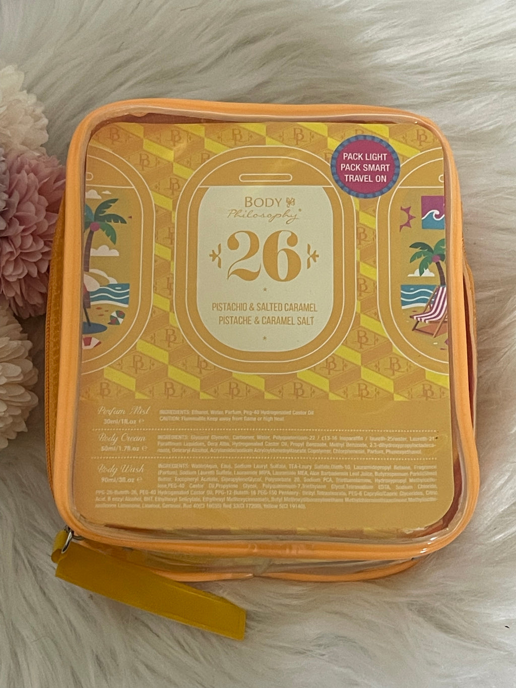 Set Corpo Profumato 26 - Pistacchio e Caramello Salato (3 Pezzi con Pochette)