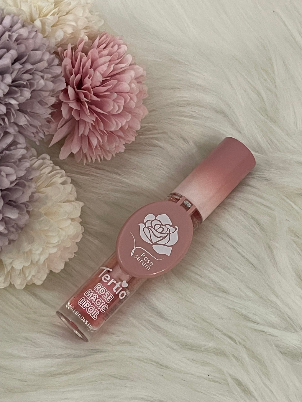 Tertio Rose Magic Lip Oil - Olio Labbra Idratante con Siero alla Rosa e Specchietto Integrato - 5.5ml