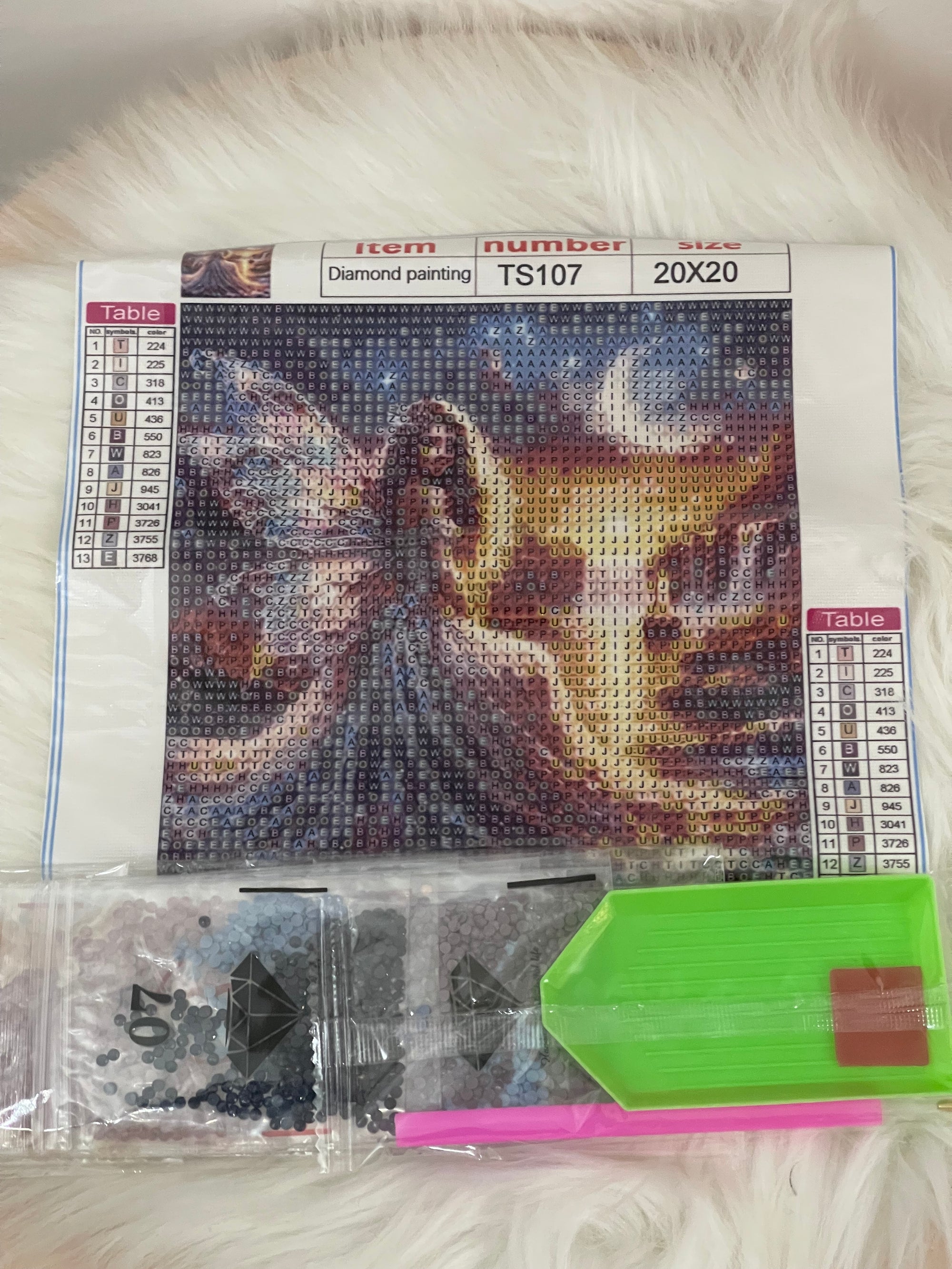 Kit Diamond Painting 5D Completo - Fata del Crepuscolo Magico (20x20 cm) - Mosaico Fai-da-Te con Diamanti Luminosi