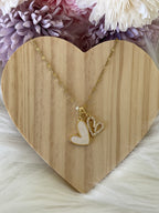 Collana Dafne Cuori Elegante in Acciaio Inossidabile Dorato Regolabile - Regalo Perfetto