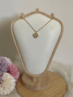 Collana Cuore Pulsante in Acciaio Inossidabile Oro con Strass - Girocollo Donna Anallergico
