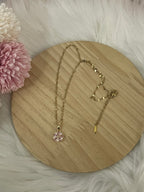 Collana Ninfea Donna in Acciaio Inossidabile Oro con Pendente Floreale – Gioiello Raffinato Anallergico