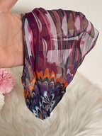 Fascia per Capelli Donna Boho-Chic Multicolore - Turbante Elastico con Stampa Artistica