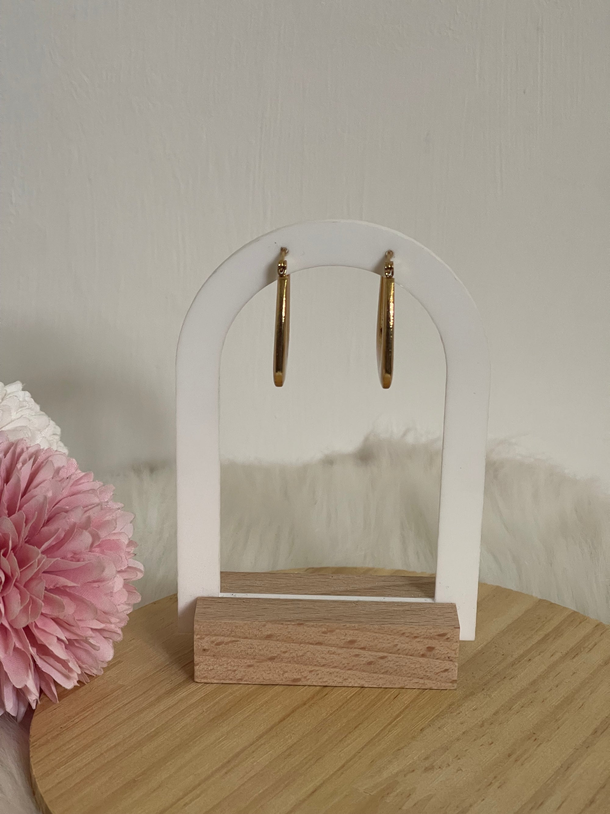 Orecchini Kyoto – Cerchi Geometrici a Triangolo in Acciaio Inox Minimalisti