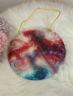 Ornamento Sirena Vetrata Artistica - Decorazione Ariel Stained Glass - Regalo Fan Disney Esclusivo