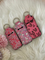 Portachiavi Porta Burrocacao e Rossetto – Custodia Protettiva in Neoprene con Fantasia Farfalle