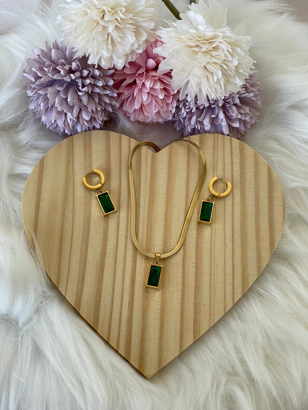 Collana e Orecchini Minimal Chic - Set di Gioielli in Acciaio Inossidabile