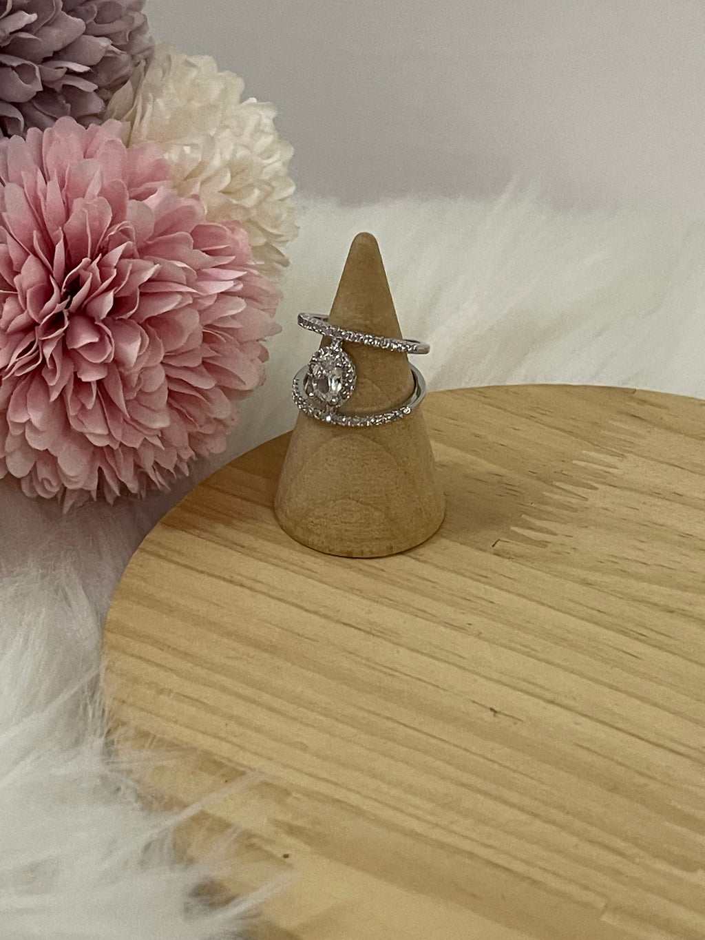 Anello Infinity Halo in Acciaio Inossidabile – Design Doppio Binario Regolabile