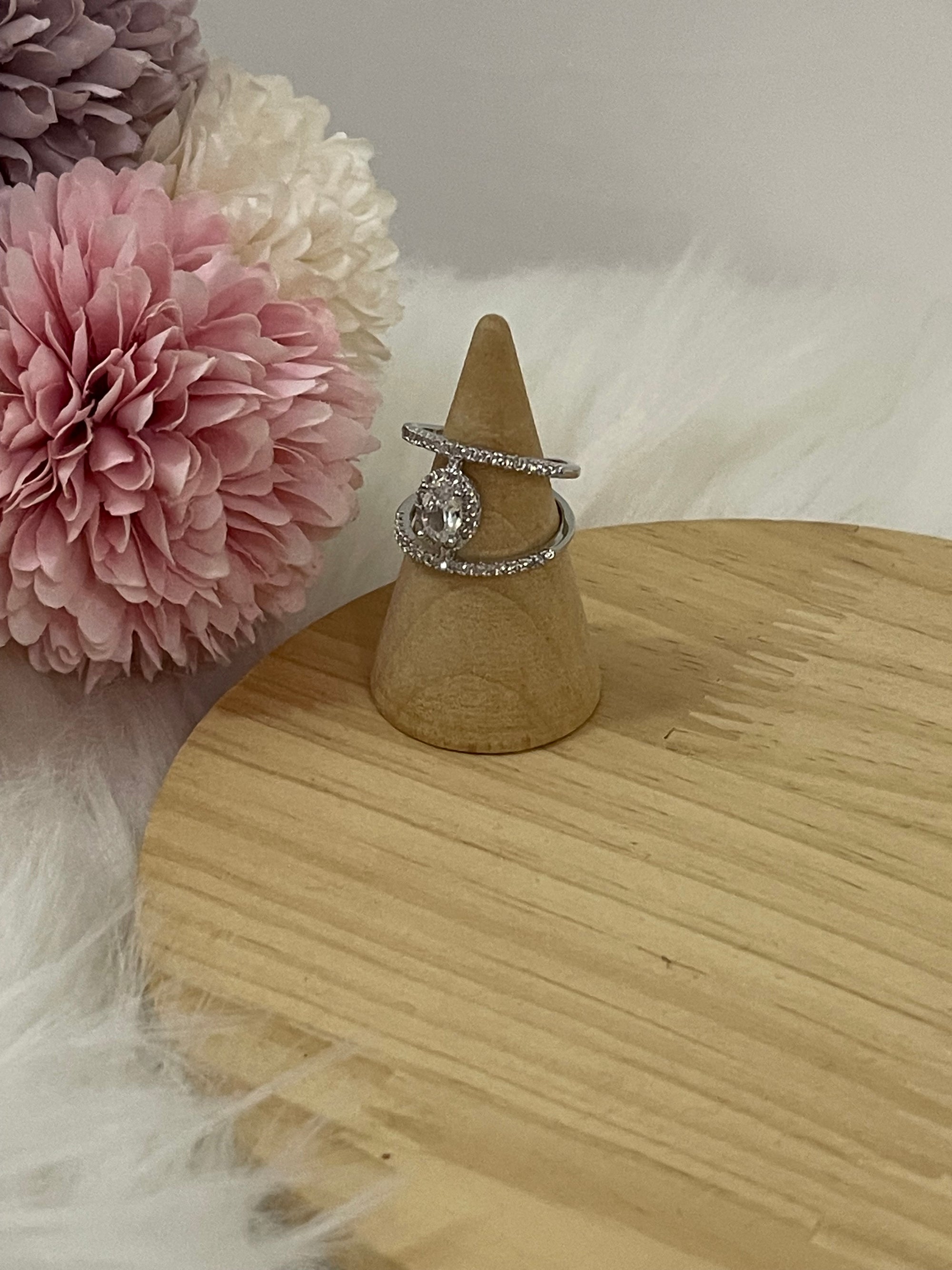 Anello Infinity Halo in Acciaio Inossidabile – Design Doppio Binario Regolabile