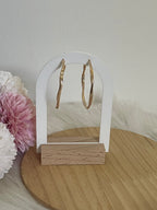 Orecchini Aria Hoops a Cerchio Martellati in Acciaio Inossidabile - Cerchi Intrecciati Oro e Argento Impermeabili