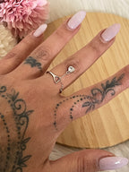 Anello Chérie Pendente con Cuore e Punto Luce in Argento 925