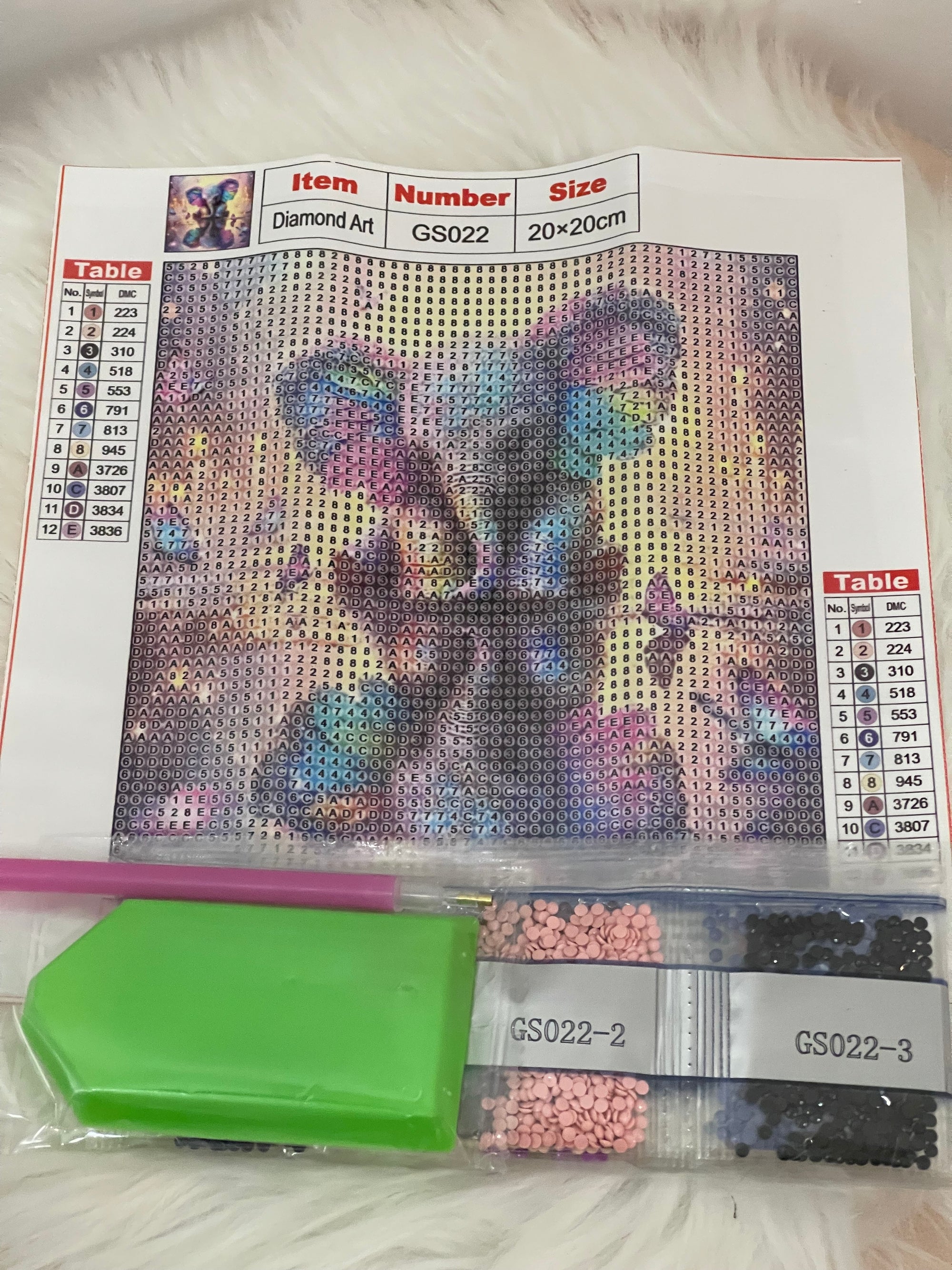 Kit Diamond Painting 5D - Elefante Arcobaleno Magico (20x20cm) - Ricamo a Diamante Fai-da-Te per Relax e Decorazione Casa