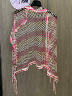 Foulard Scialle e Pareo Mare 3 in 1 con Frange Trama a Rete | AB.MIDEA