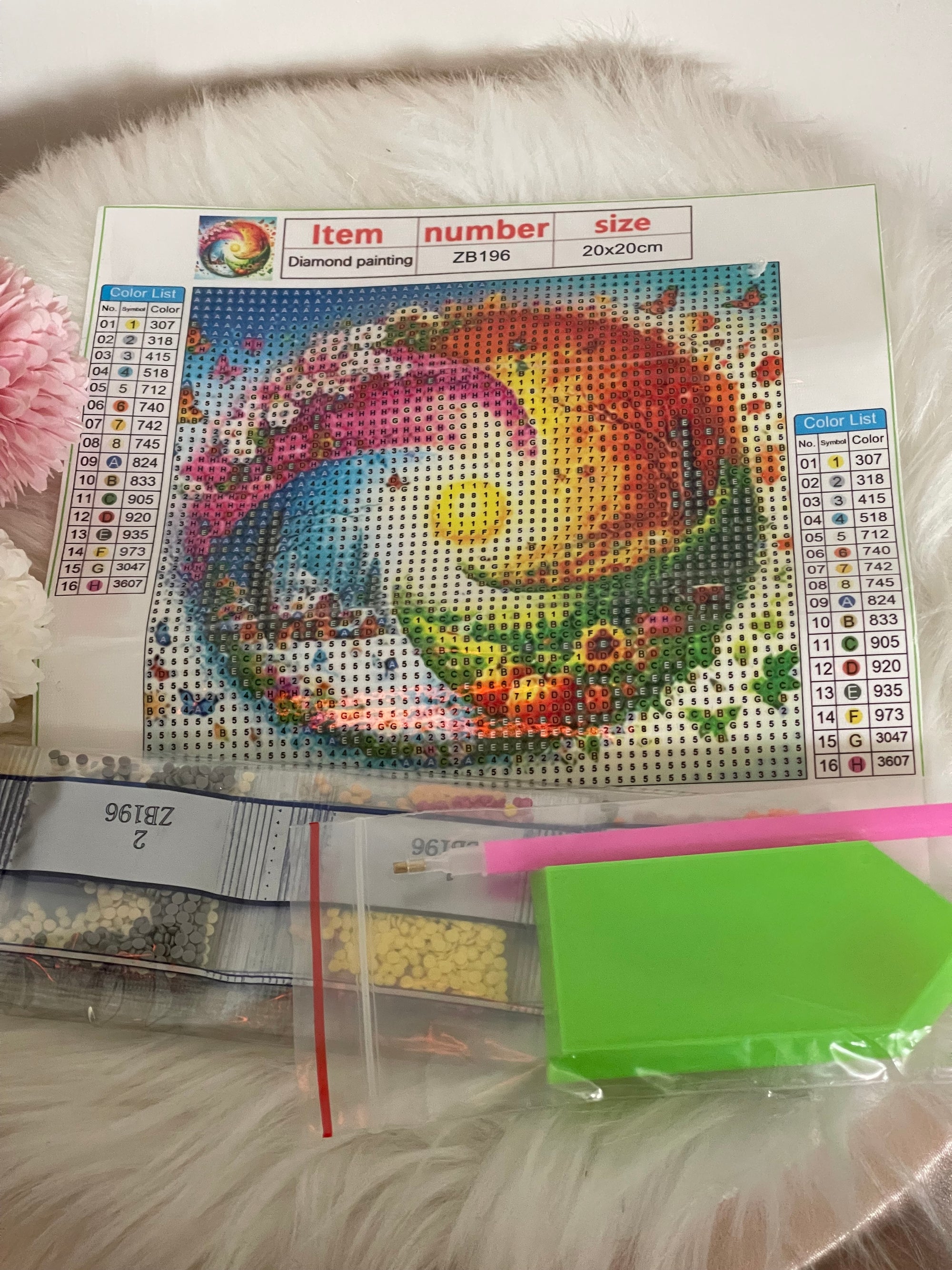 Kit Diamond Painting 5D "Ciclo delle Quattro Stagioni" - Mosaico Fai-da-Te 20x20cm