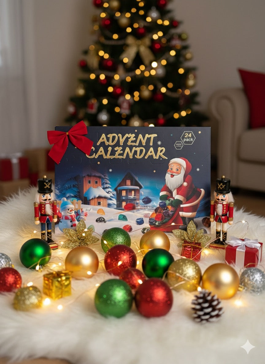 Calendario dell'Avvento con 24 Pietre Naturali: Ricarica la Tua Energia per Natale!