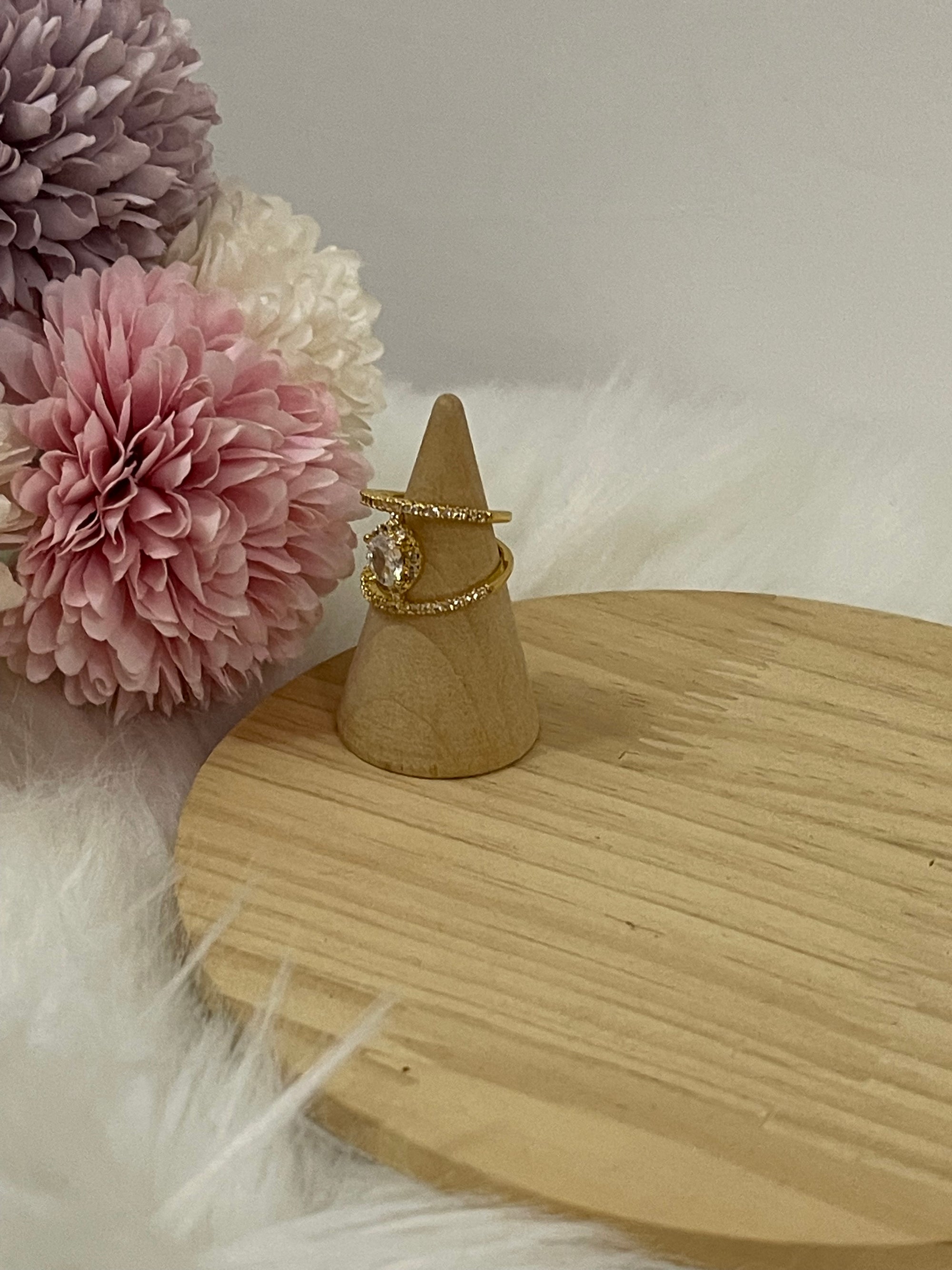 Anello Infinity Halo in Acciaio Inossidabile – Design Doppio Binario Regolabile