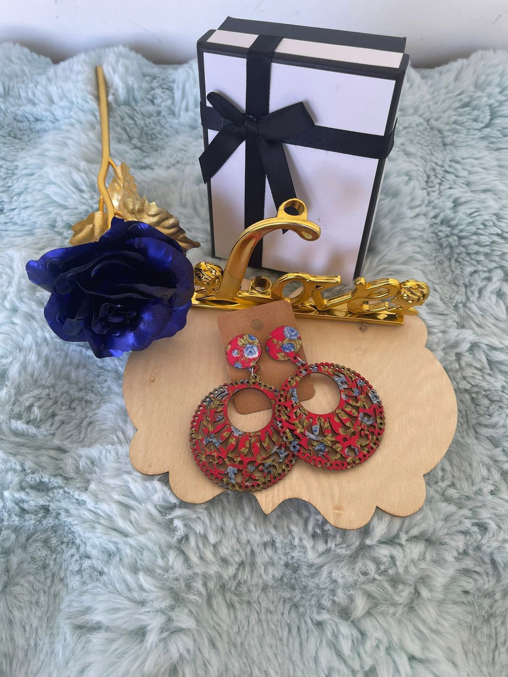 Orecchini Amany Lobo Pendenti In Legno Stile Etnico Bohémien