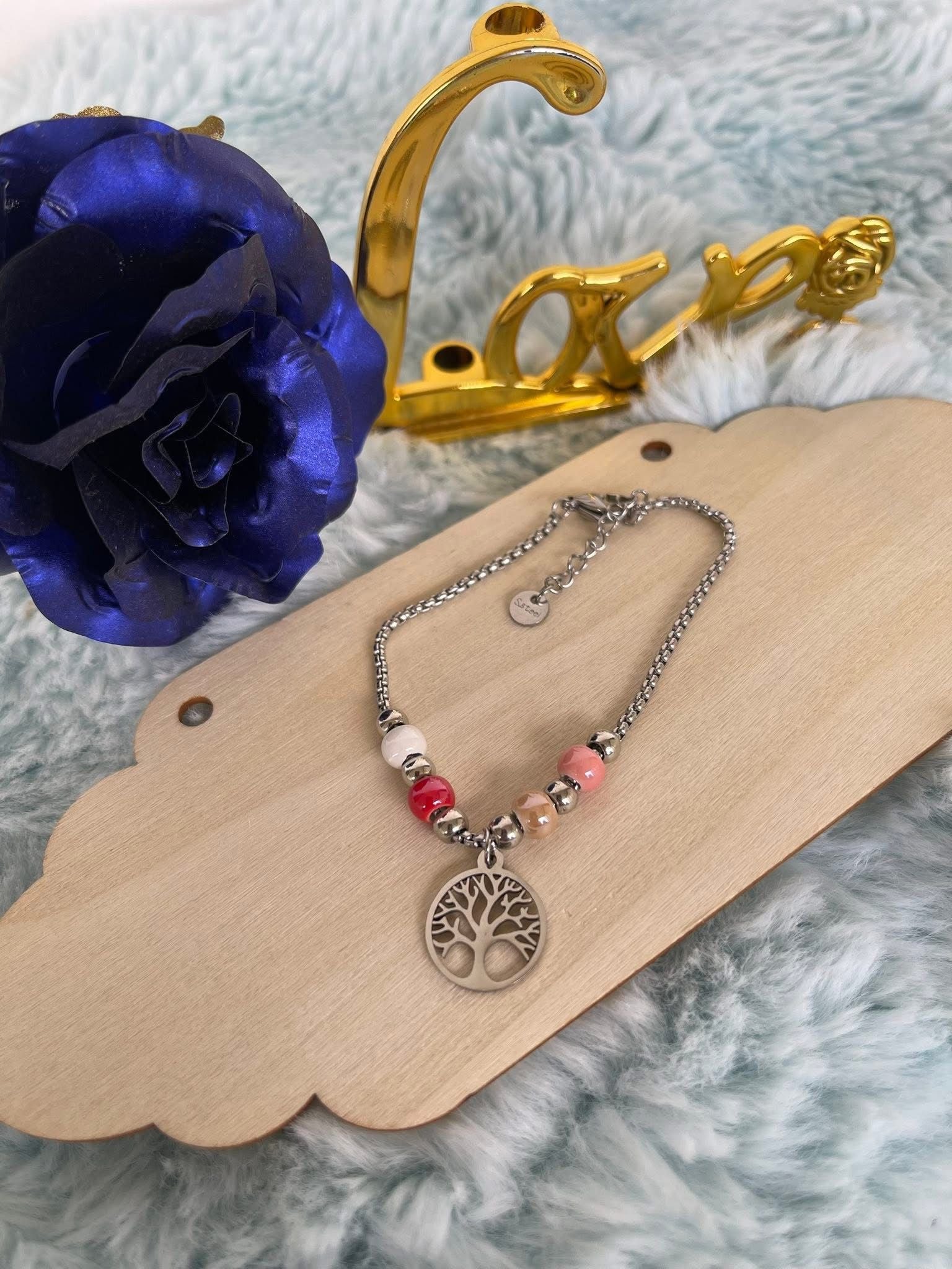 Bracciale Talismani Acciaio Inossidabile Albero Della Vita