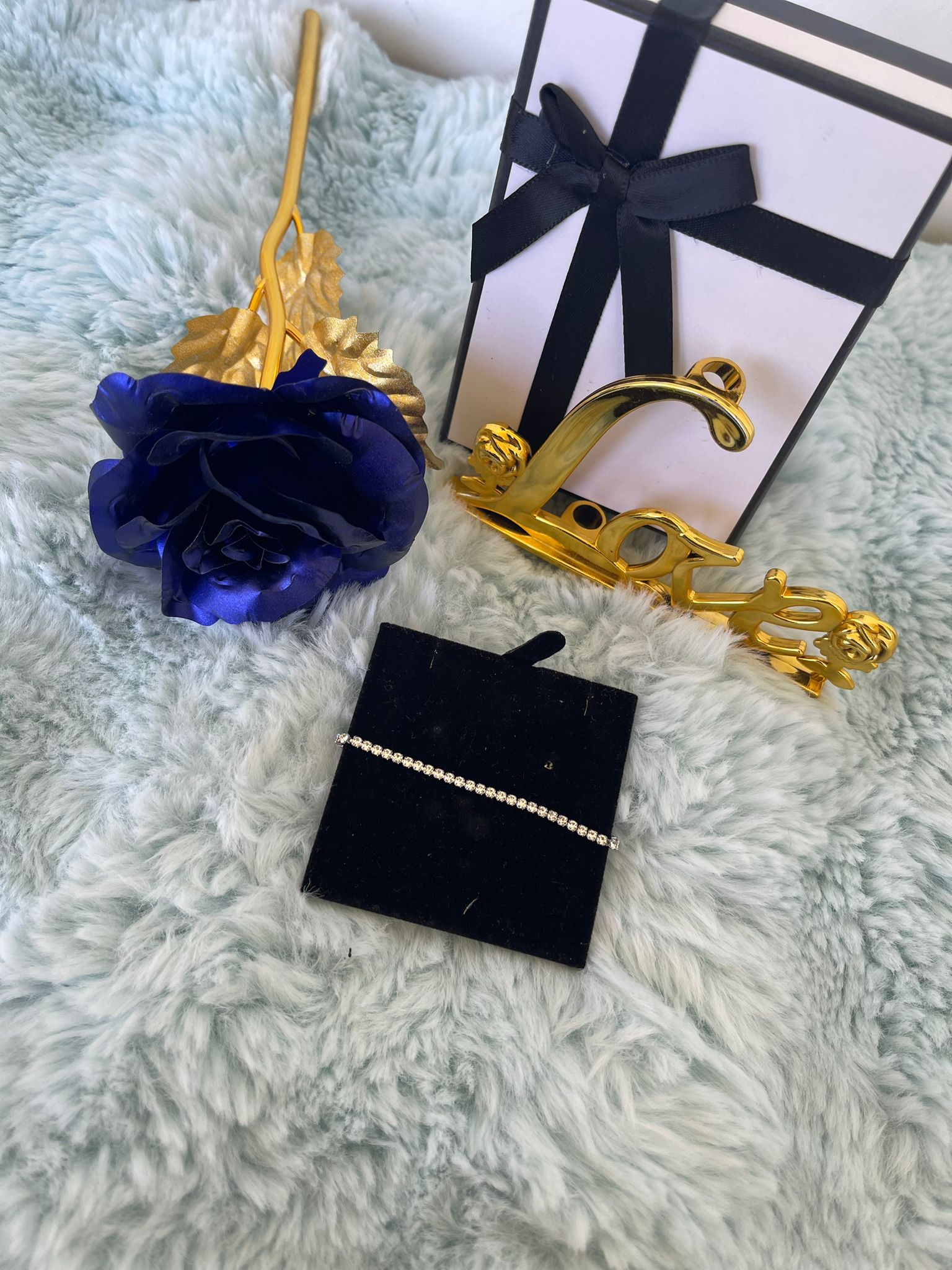 Bracciale Tennis Look in Acciaio Inossidabile con Cristalli Luminosi