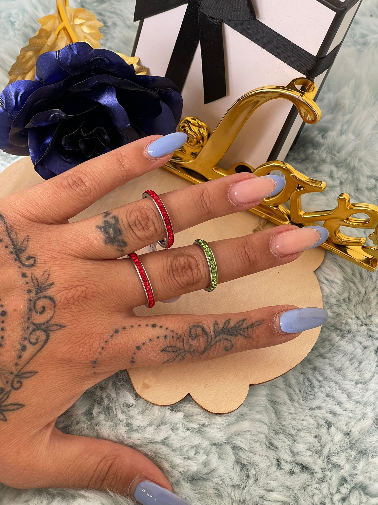 Anelli Eternity in Acciaio Inossidabile con Cristalli Scintillanti