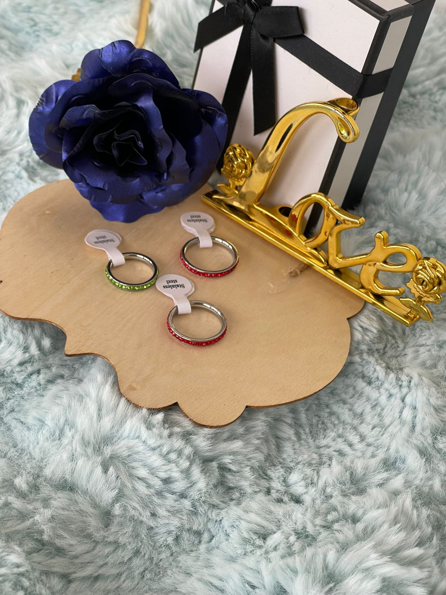 Anelli Eternity in Acciaio Inossidabile con Cristalli Scintillanti